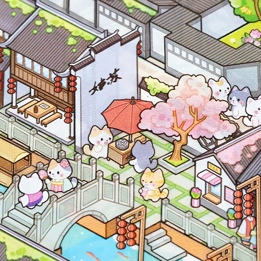 Ancient Chinese City 3D Sticker Scene