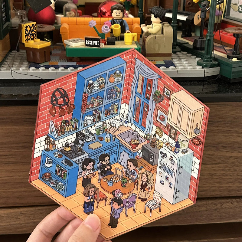 Friends Sticker Scene Create DIY Monica’s Kitchen Chandler's Living Room Central Perk