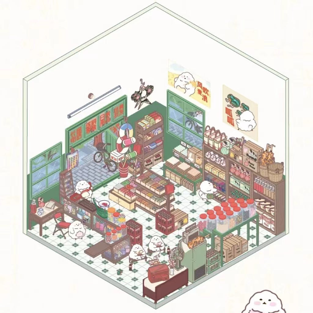 Sticker Scenes! DIY Coffee Flower|Panda Tea House|Bakery Shop|Apartment|Chocolate Factory