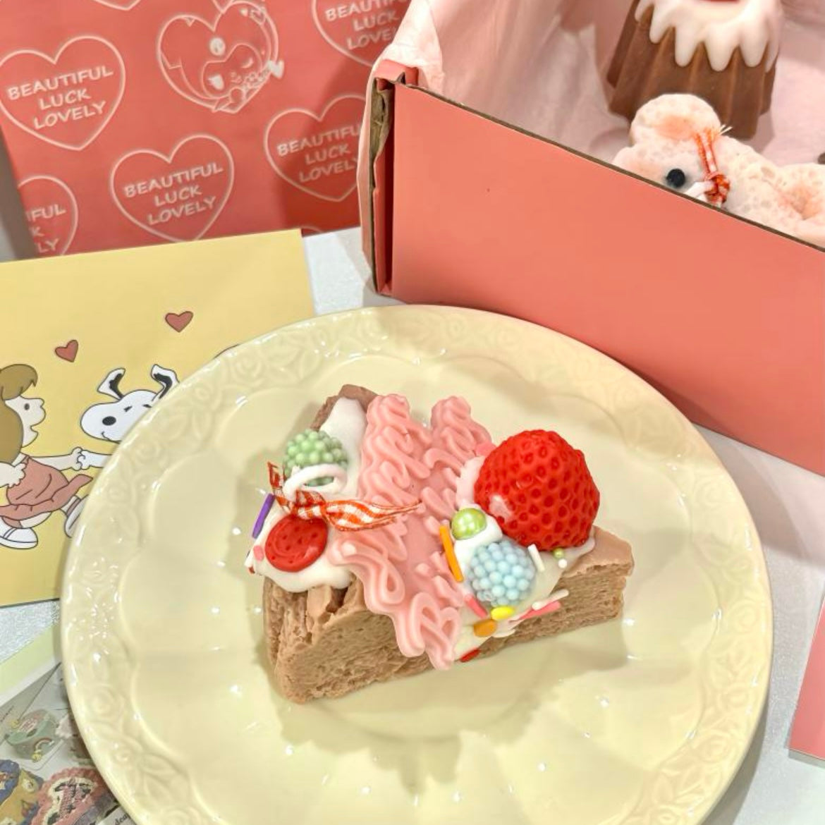 Handmade Cake Candle Cannele Cookies Candle Gift Set