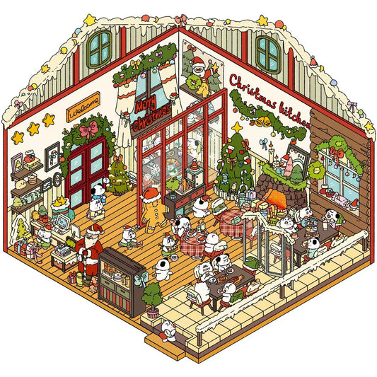 Christmas Sticker Scene: Make Your Own Christmas House