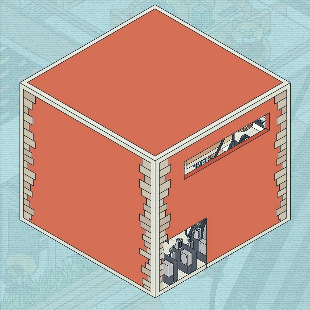 Create Bear Hotel Train Station Sticker Scene DIY 3D Miniature Scene