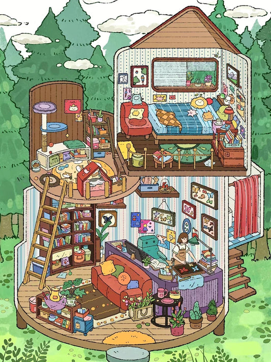 DIY Sticker Scene! Cabin|Milk Factory|Christmas House|Spring Outing|Temple Fair