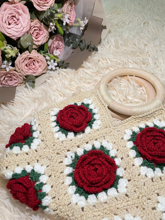 Rose Crochet Bag