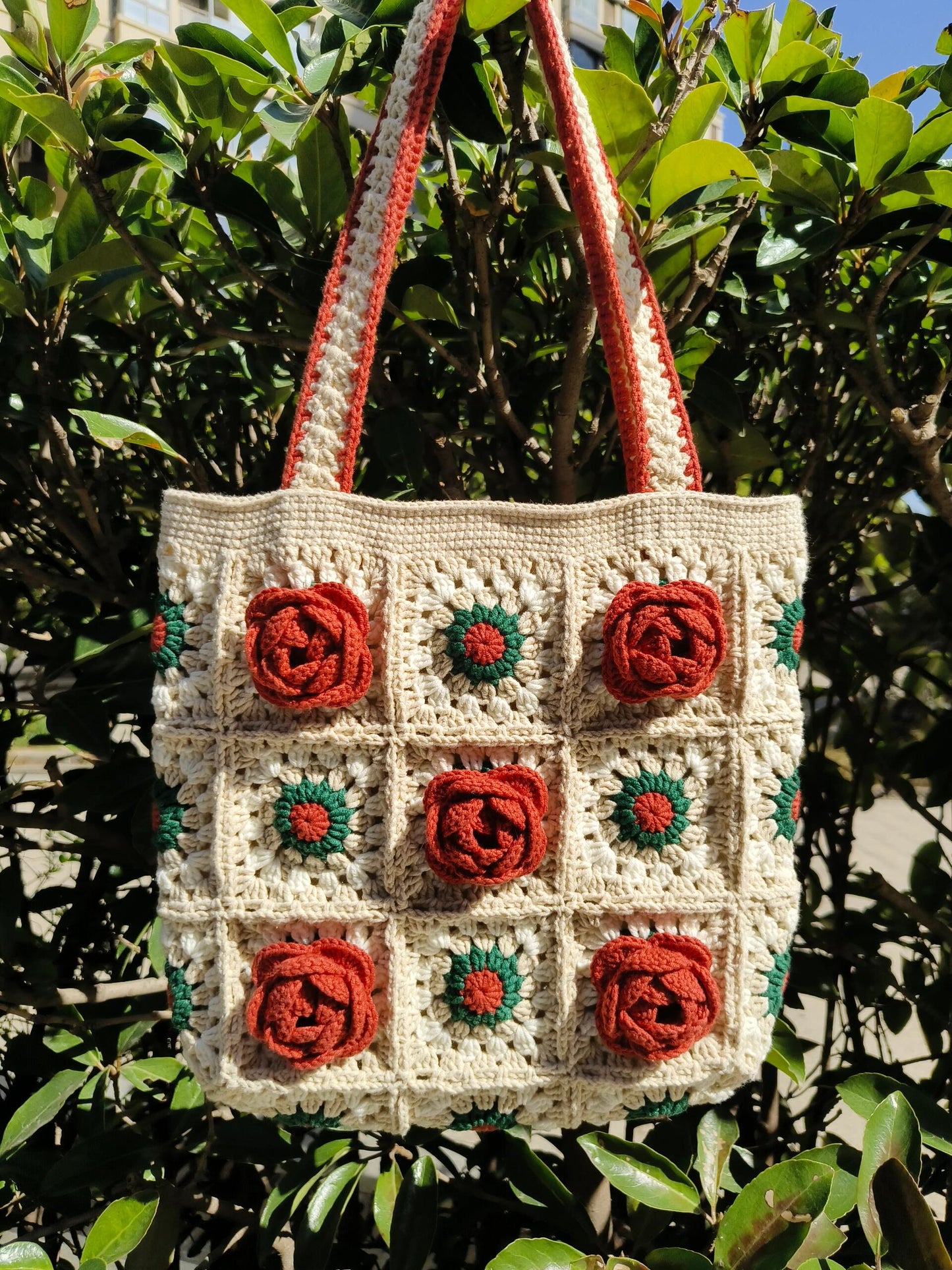 Handmade Granny Square Bag Crochet Bag