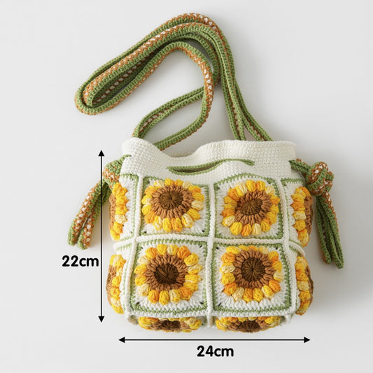 Sunflower Crochet Bag