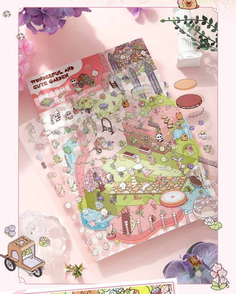 Big Size Sticker Scene! Make Your Own Ice Snow World Wonderful Garden Super Market