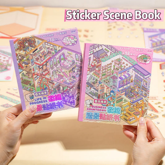 Sticker Scene Book 6 Different Themes