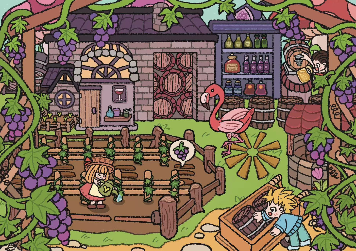 3D Sticker Scene Melody in Wonderland Masterpiece Studio Farm Tales