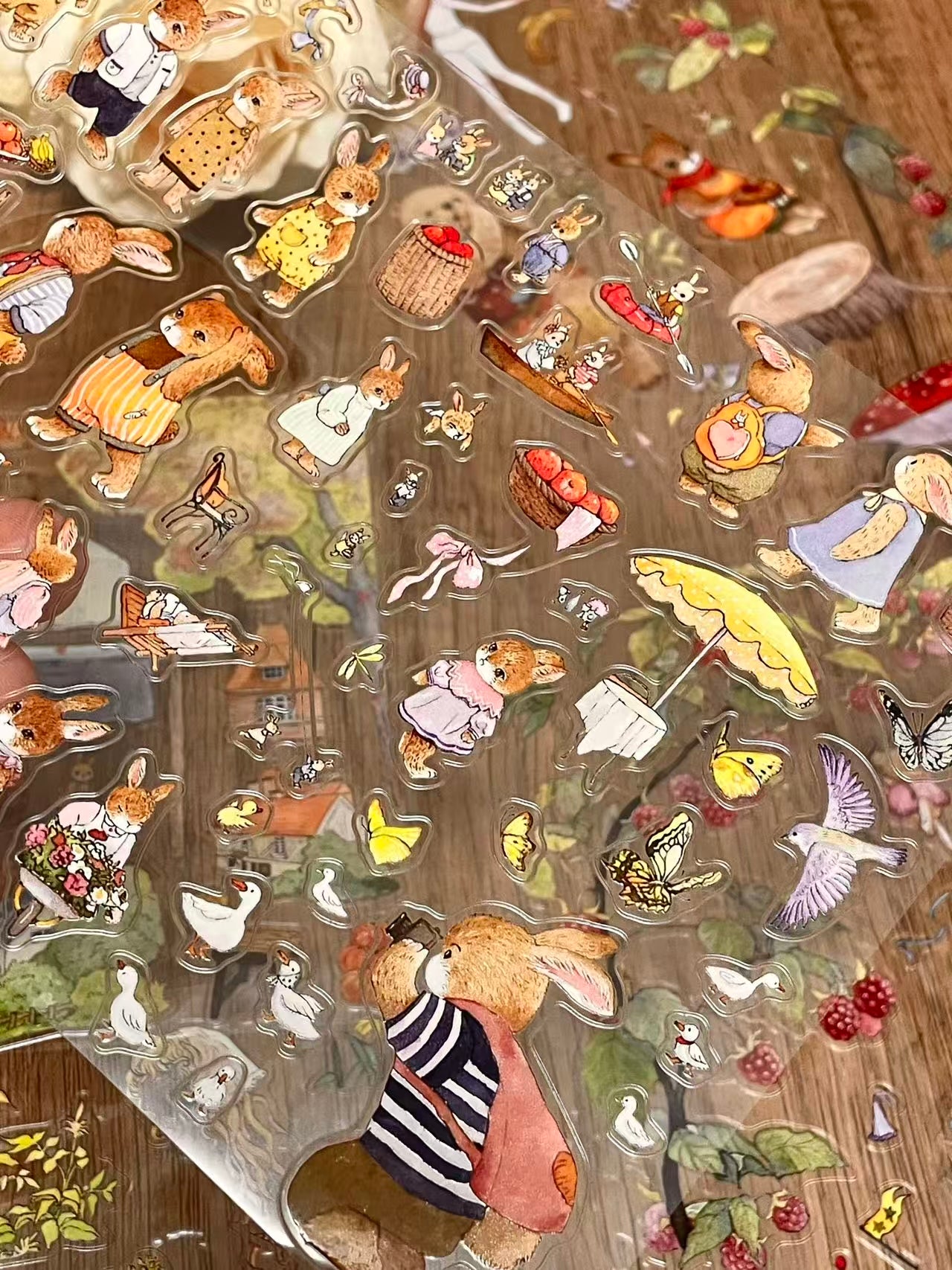 3D Landscape Stickers Bunny Spring Market Forest Concert Little Painter