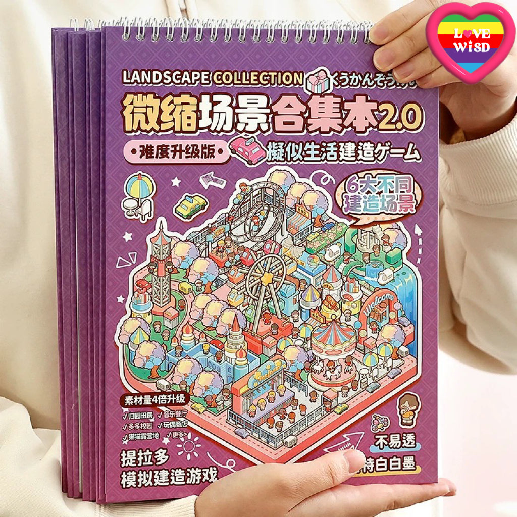 3D Miniature Scene Sticker Book