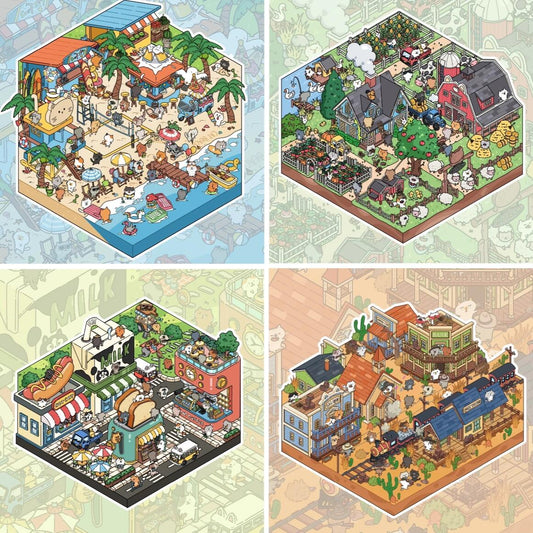 DIY Farm Miniature 3D Scene Sticker