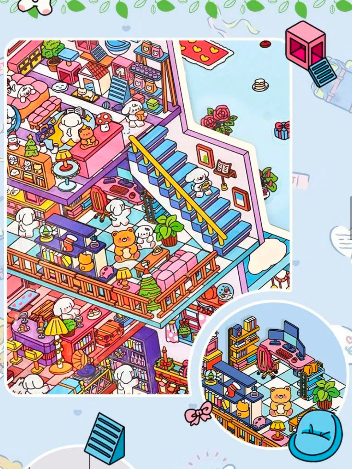 Big Size 3D Miniature Scene Stickers