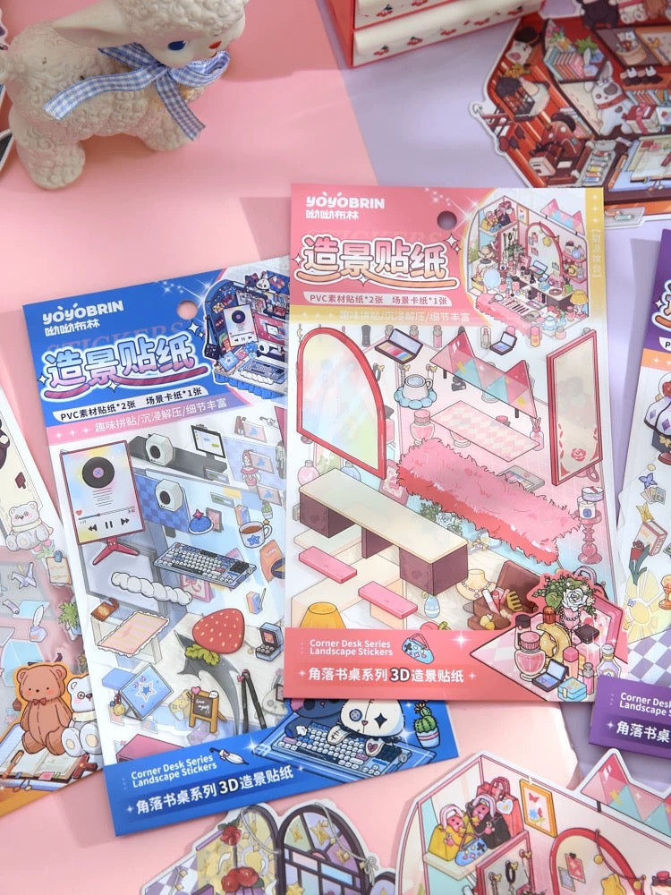 Miniature Scene Sticker, Make your Own Vanity Table Desk Tarot Table Gaming Desk