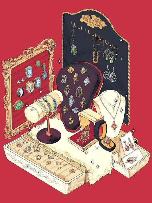 3D Sticker Scene, DIY Vintage Luxury Jewlery