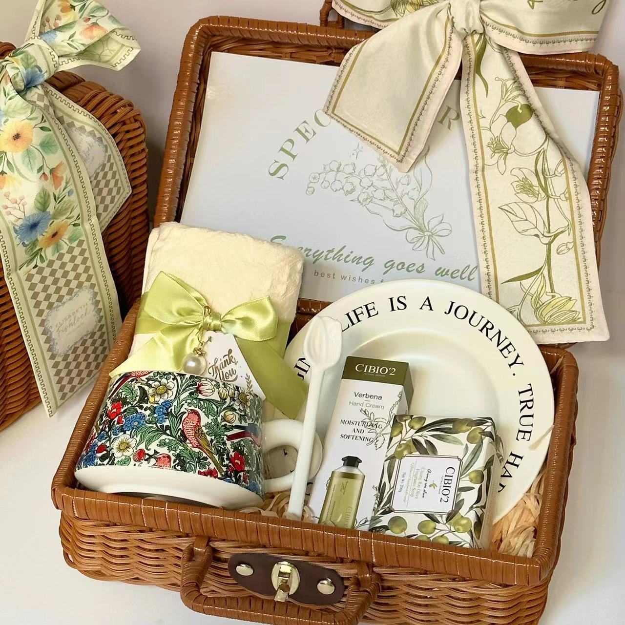 Morris Floral & Bird Gift Basket