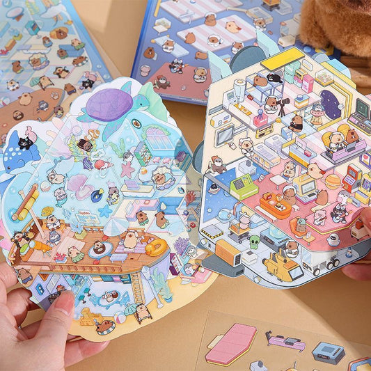 Capybara Farm Landscape Stickers