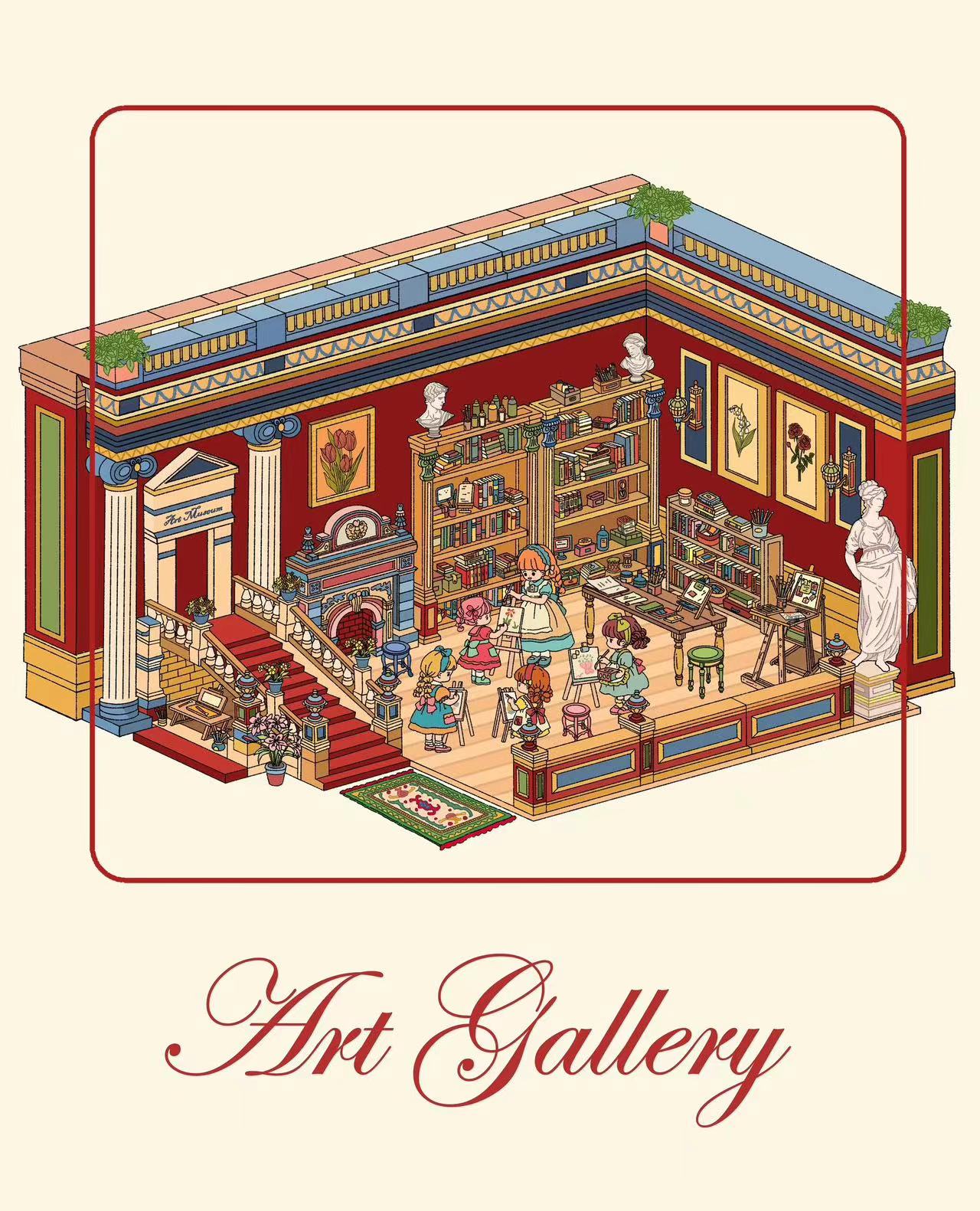 Lolita Style 3D Stickers Scene, DIY Your Own Living Kitchen Bedroom Art Gallery