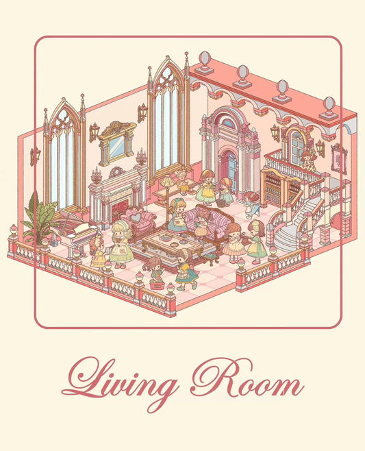 Lolita Style 3D Stickers Scene, DIY Your Own Living Kitchen Bedroom Art Gallery