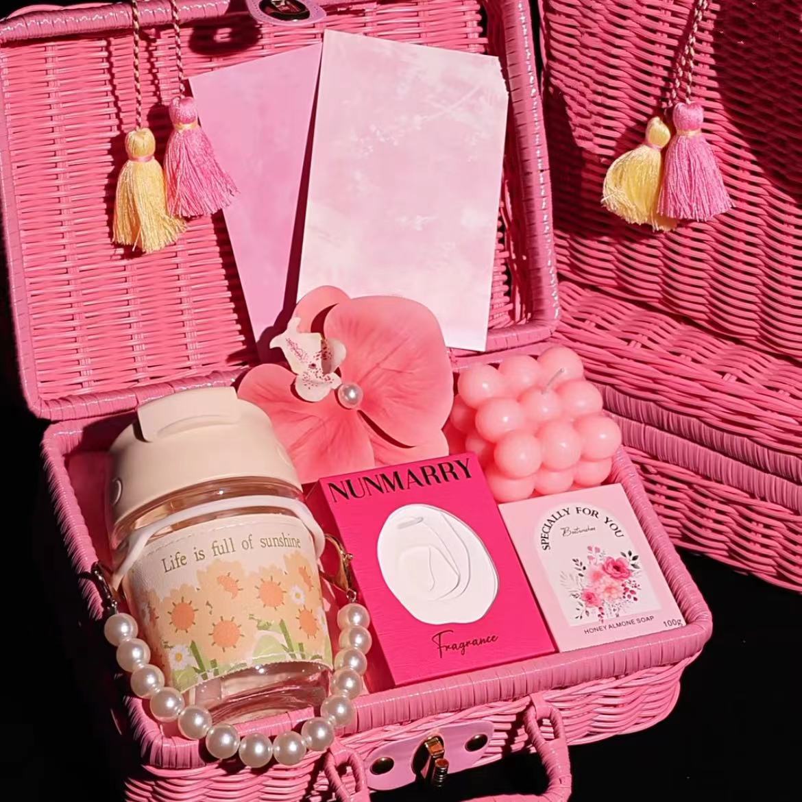 Orchid Bridesmaid Proposal Basket