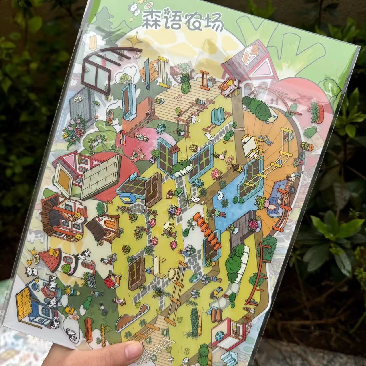 Big Harvest Farm Forest Time Treasures Big Size 3D Sticker Scene