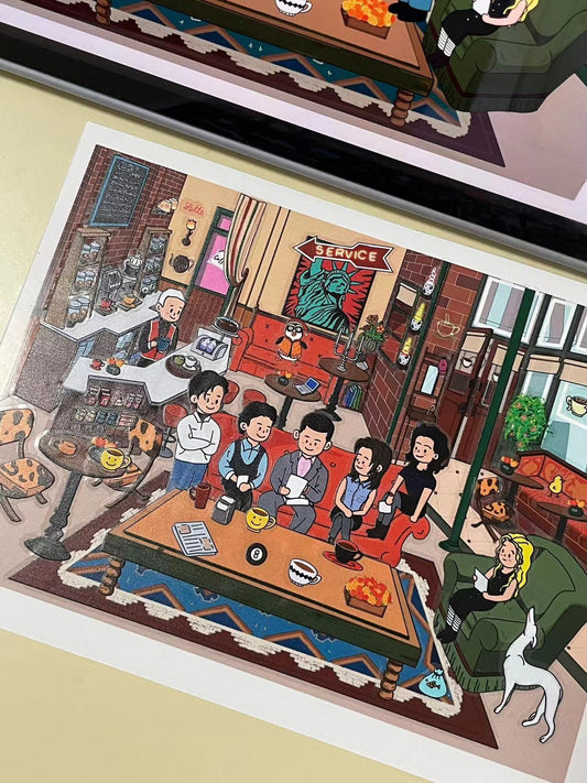 Friends Central Perk Sticker Scene DIY Monica’s Kitchen Chandler's Living Room