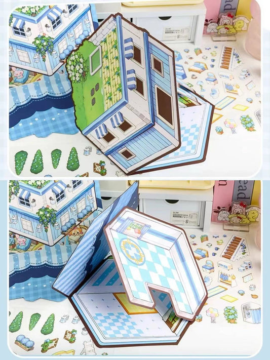 Create Your Own 3D Triple-Fold House Stickers 2PCS