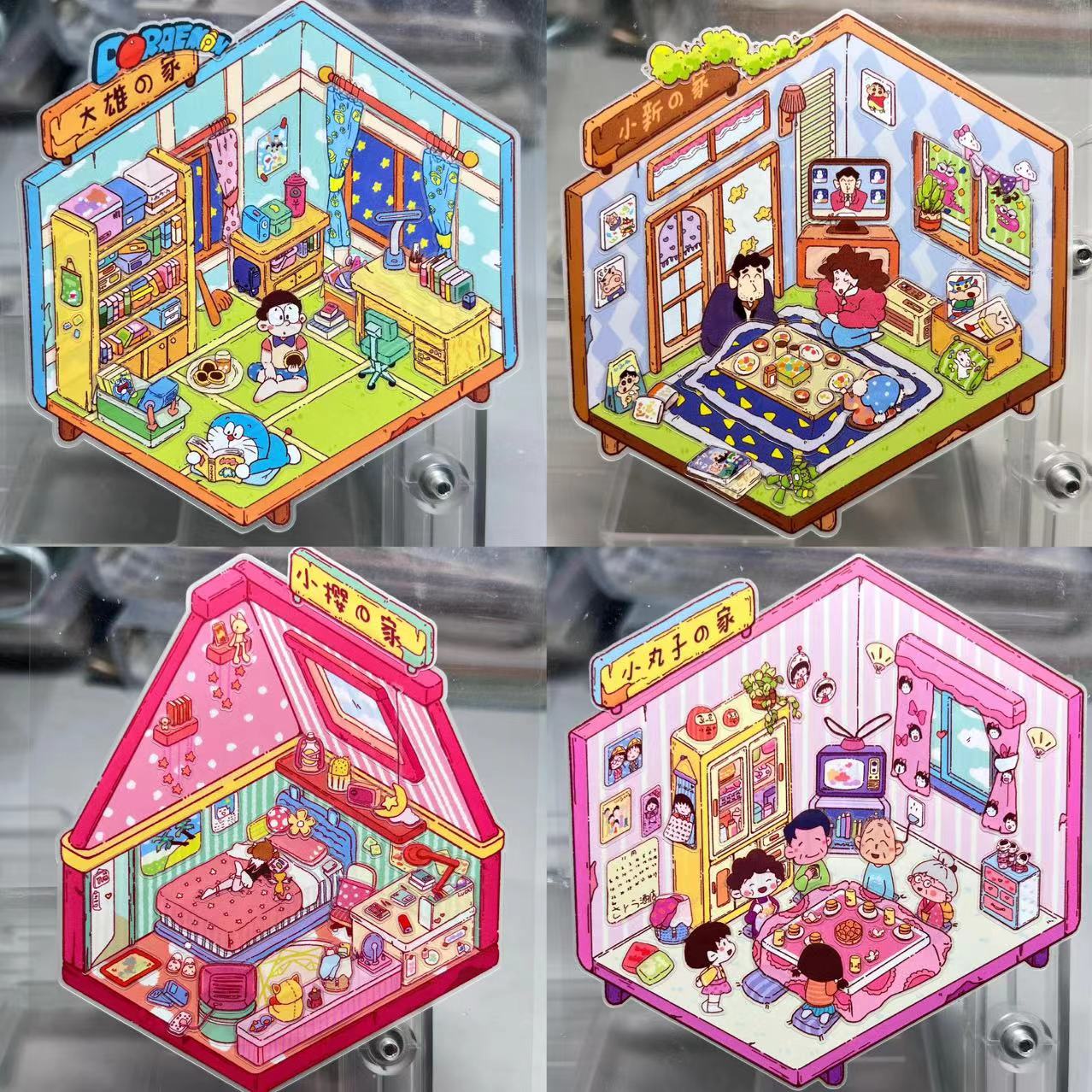 DIY Japanese Anime 3D Miniature House Sticker Scene