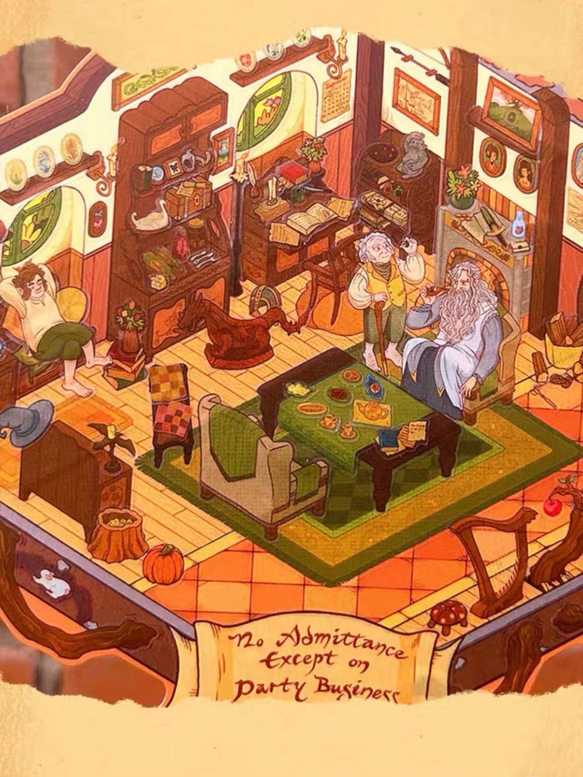 Make Lord Movie Scene Sticker: Autumn at Bag End