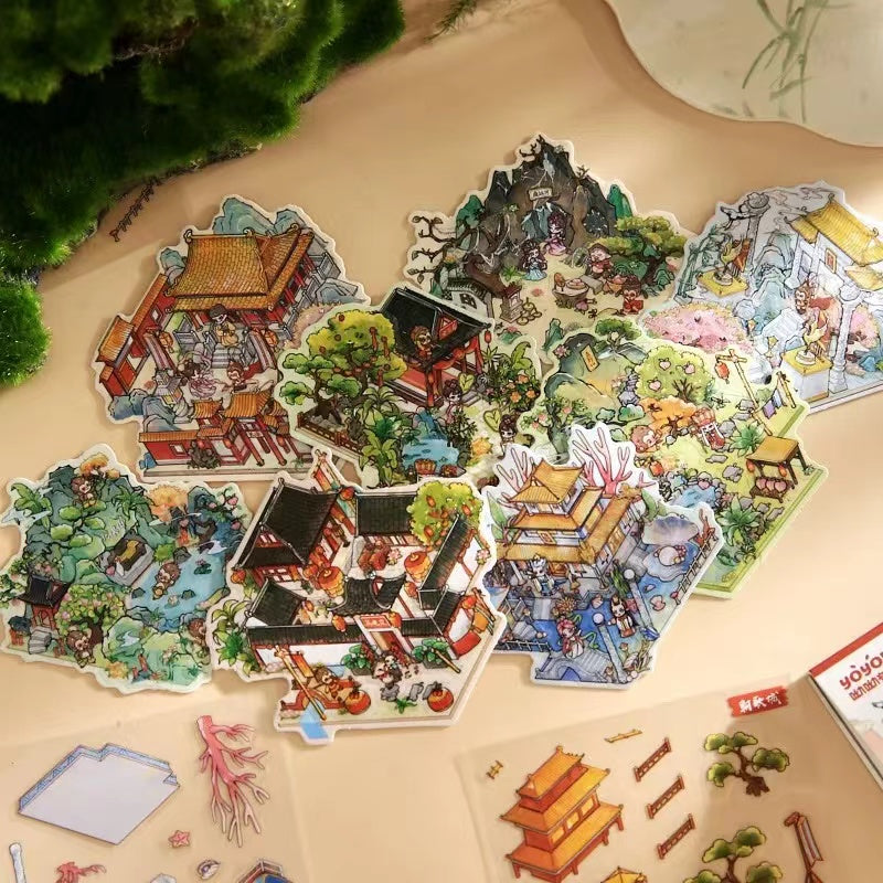 Pocket 3D Sticker Scene Books-Chinese Architecture