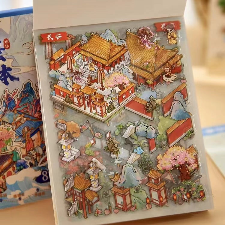 Pocket 3D Sticker Scene Books-Chinese Architecture