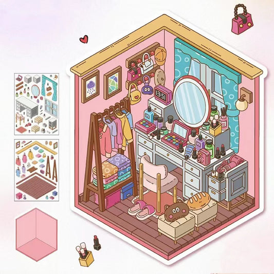 3D Sticker Scene-Doll Esports Room Vanity Room Study Room Time Shop