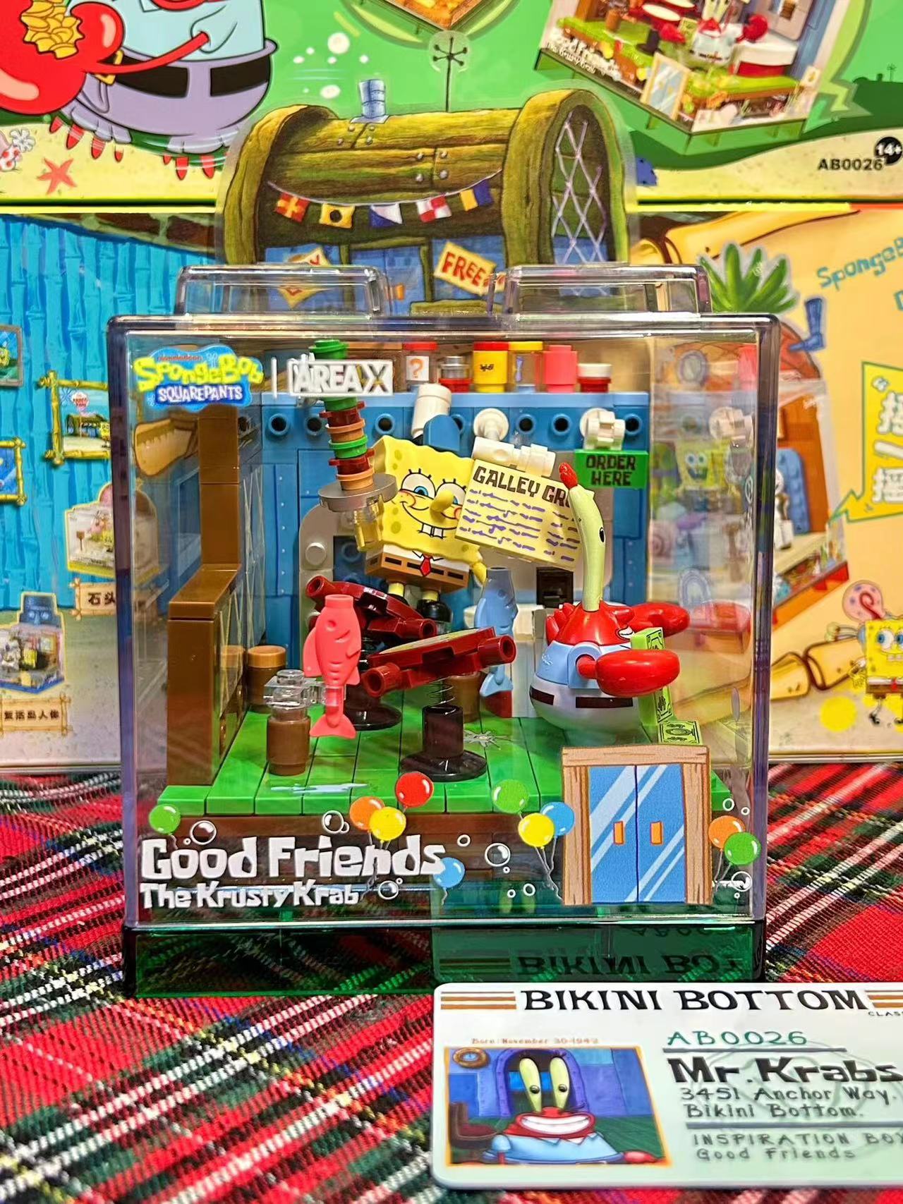 Krusty Krab Pineapple House Stone House Easter Island Head Buildable Display Boxes