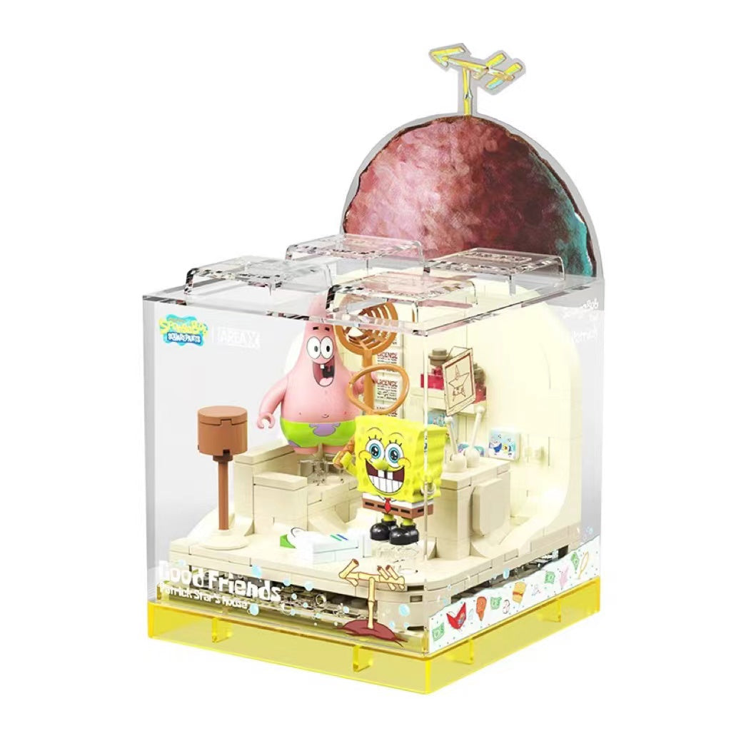 Krusty Krab Pineapple House Stone House Easter Island Head Buildable Display Boxes