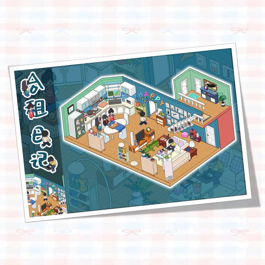 Roommate Diaries 3D Miniature House Sticker Puzzle