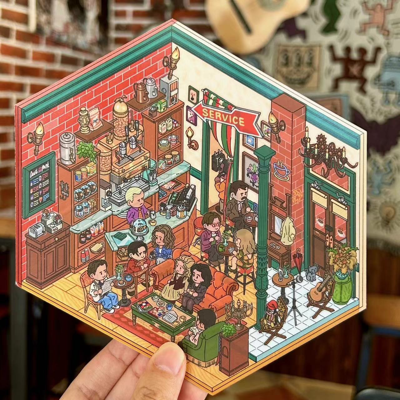 Friends 3D Sticker Scene DIY Central Perk