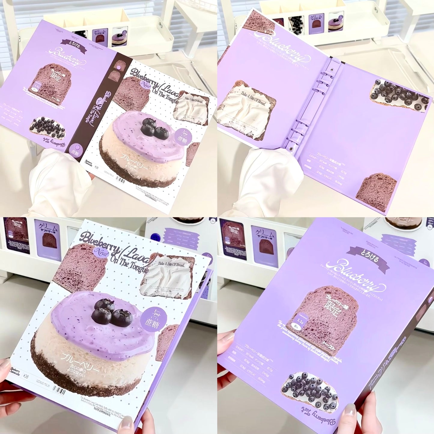 Blueberry Cake Ephemera Kit for Journaling Scrapbooking Packaging