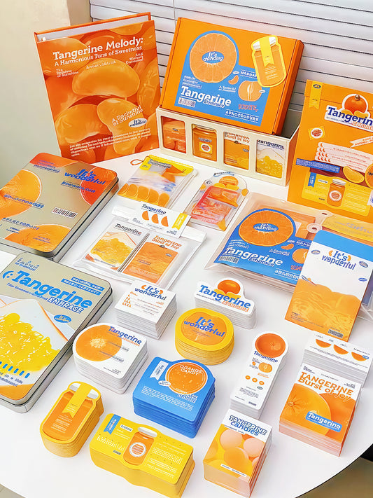 Orange Decorative Ephemera Kit for Journaling Scrapbooking Packaging