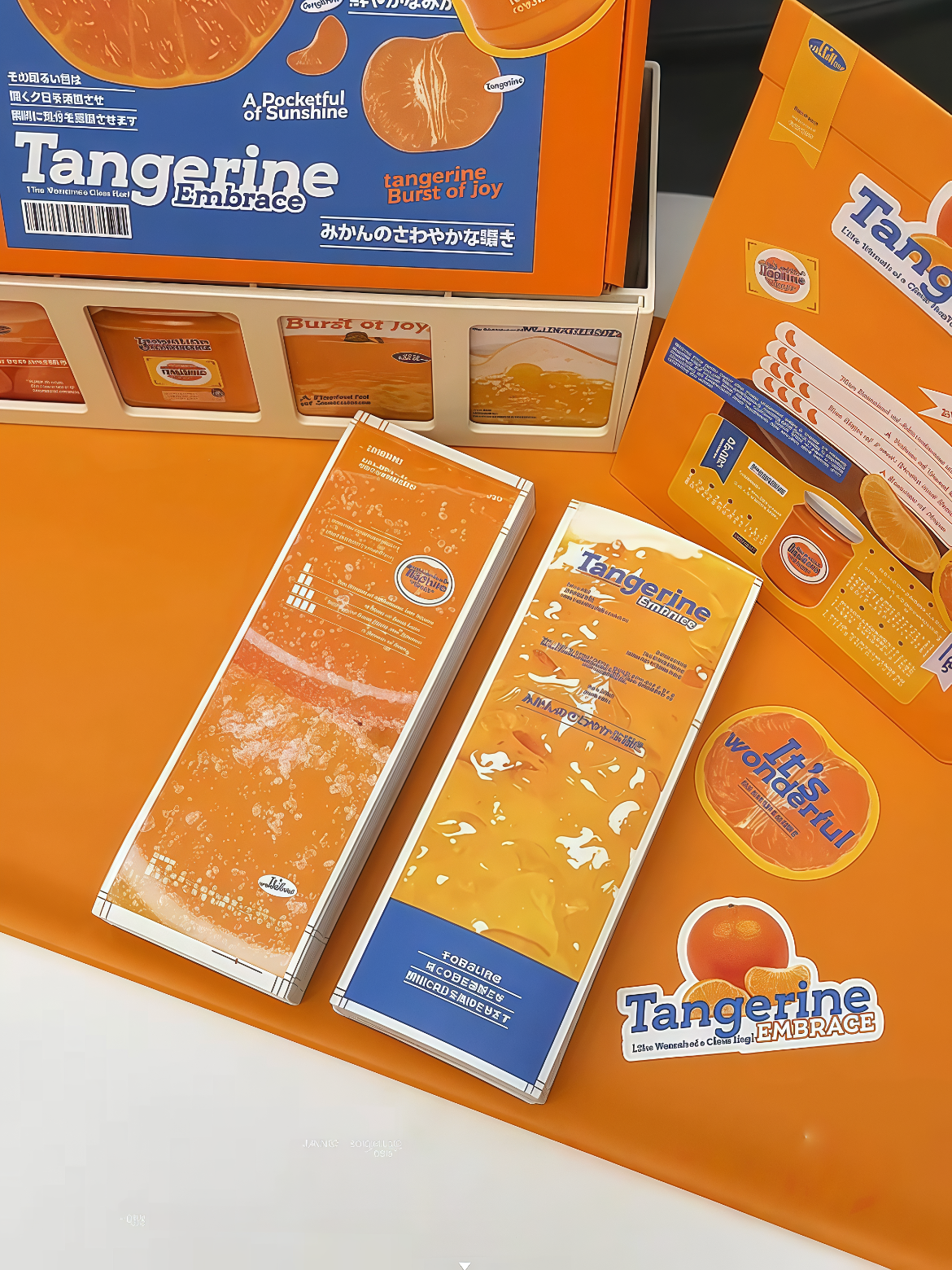 Orange Decorative Ephemera Kit for Journaling Scrapbooking Packaging