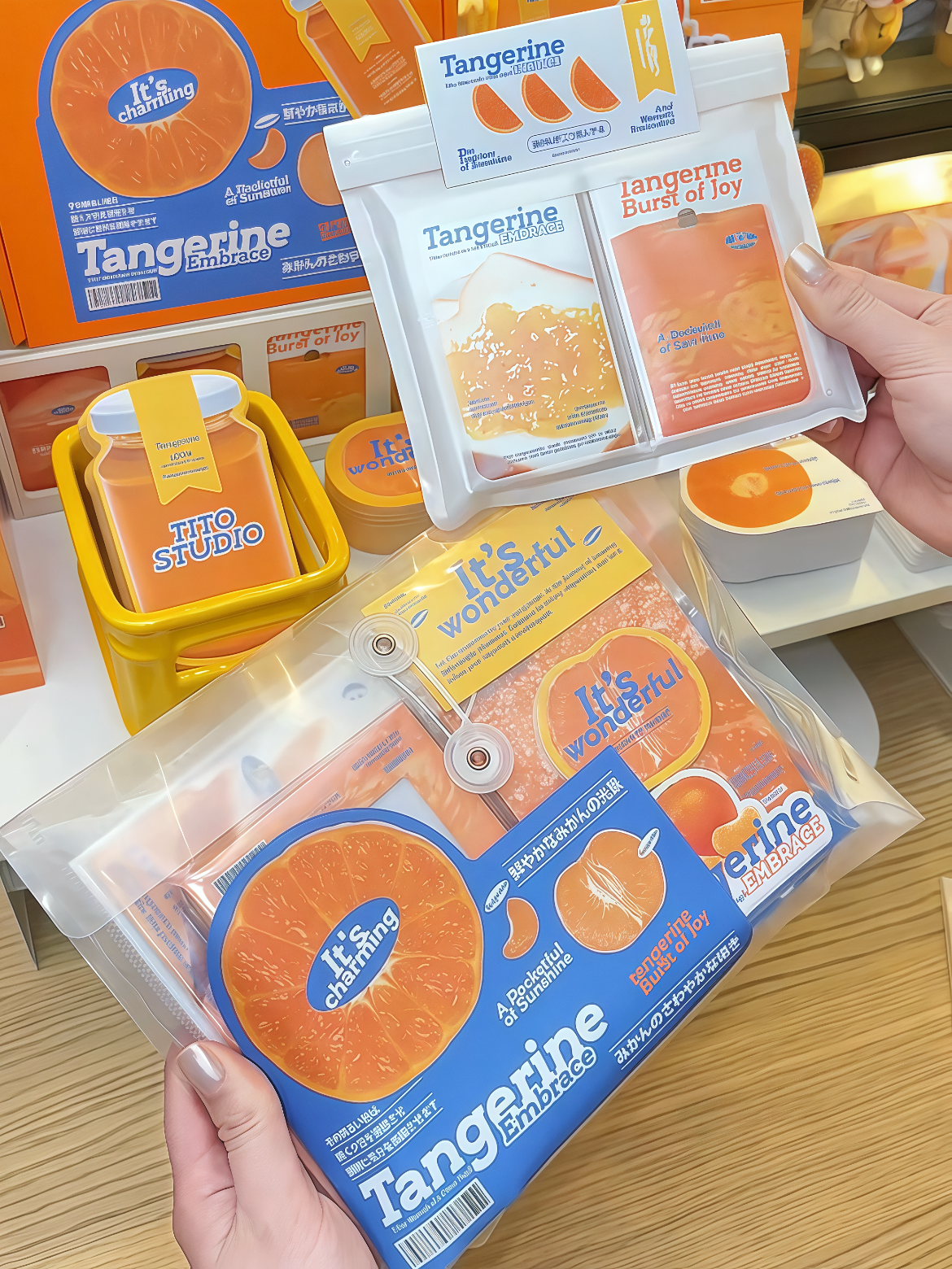 Orange Decorative Ephemera Kit for Journaling Scrapbooking Packaging