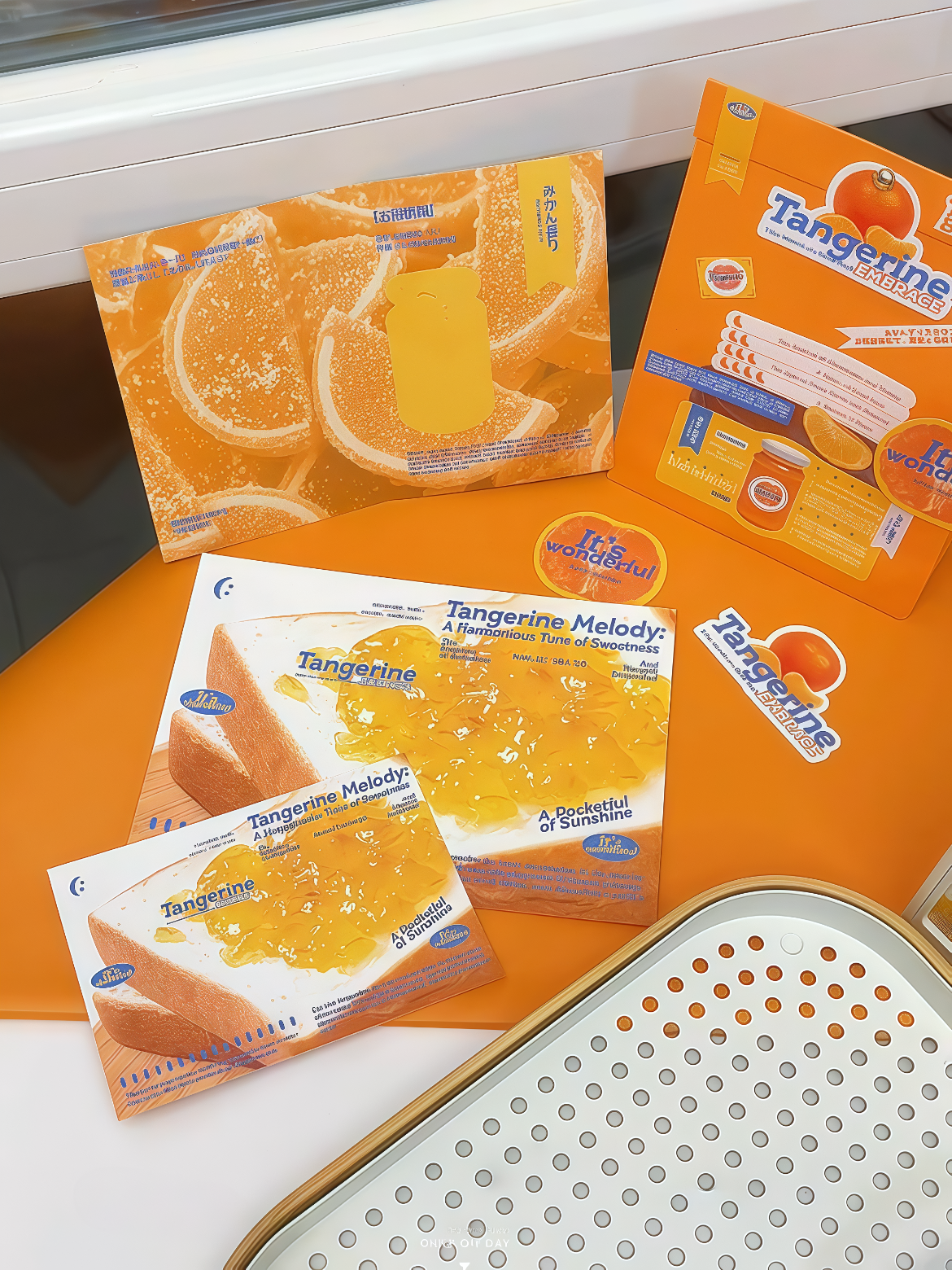 Orange Decorative Ephemera Kit for Journaling Scrapbooking Packaging