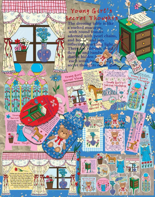 Girl’s Whisper Ephemera Kit for Journaling & Scrapbooking