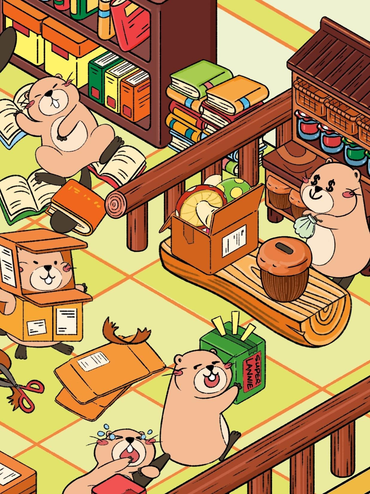 3D Sticker Puzzle Create Beaver’s Happy Life Spring Outing