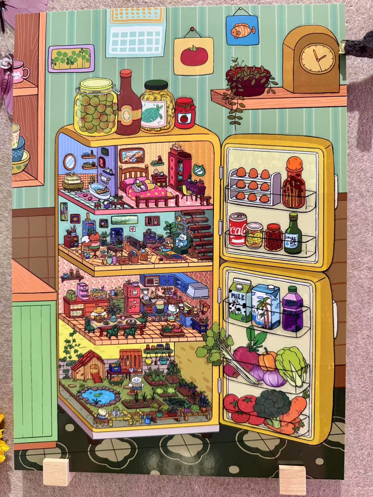 Big Size 3D Sticker Scene Sweet Living Room Bathroom