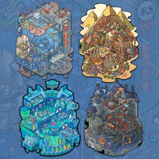 Horror Hospital|Summer Seal World|Terrible Classroom|Snow House DIY Stickers