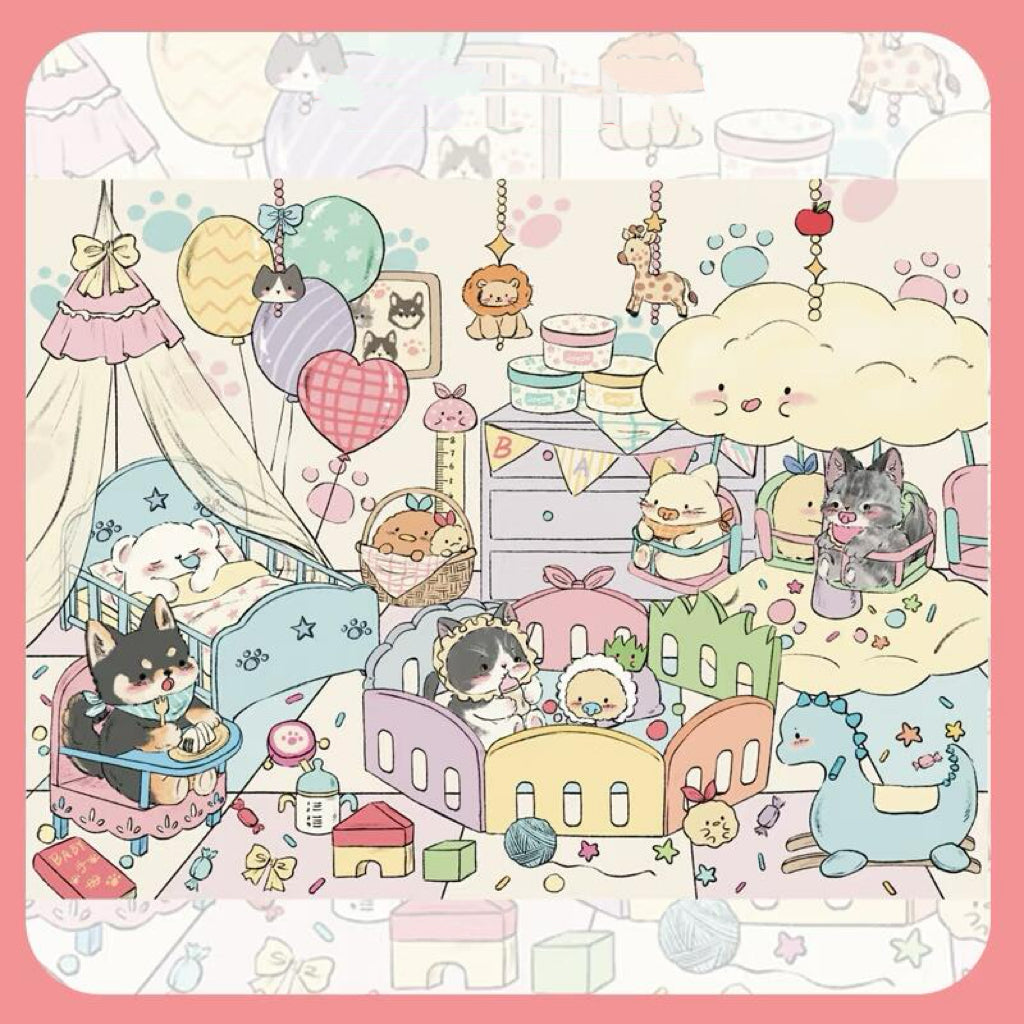 DIY 3D Sticker Kitty Baby Room|Grocery Store|Bookstore