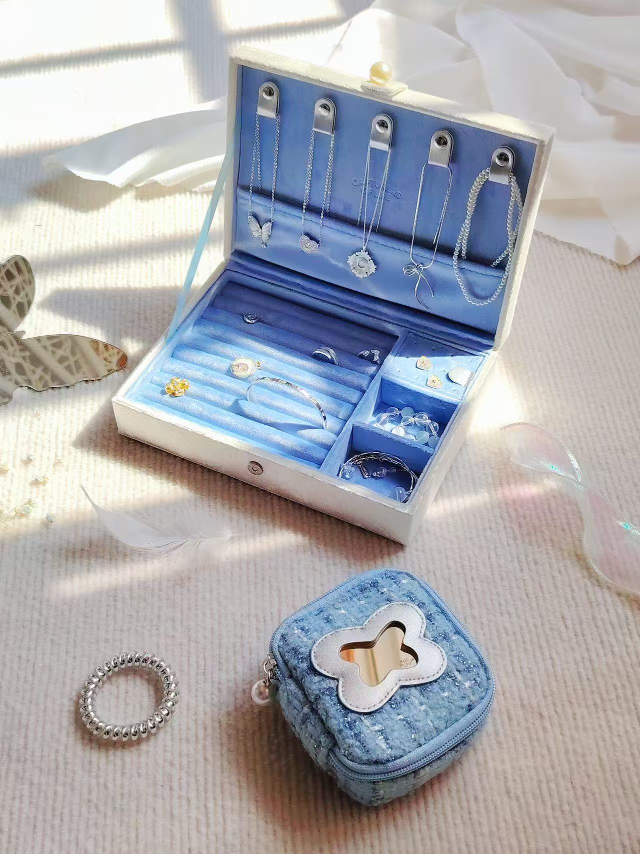 Ocean Wishes Velvet Pearl Jewelry Storage Box