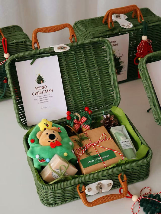 Holiday Warmth Gift Basket-Smart Coffee Thermos Handmade Candle