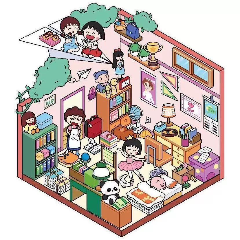 Cute Japanese Classic Cartoon Characters Scene Stickers