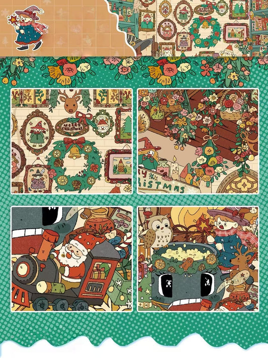 The Witch's Christmas Carnival 3D Landscape Sticker